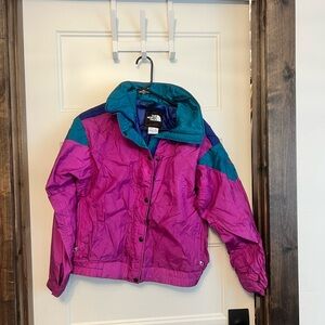 Vintage The North Face Pink/Teal Snow Jacket With Ski Pants
